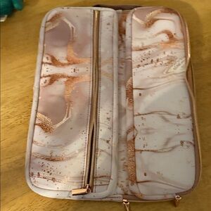 Marble Laptop Case - Pink and Gold